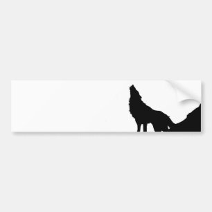 Lone Wolf Stehend auf einem Hügel Autoaufkleber