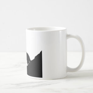 Lone Wolf Stehend auf einem Hügel Kaffeetasse