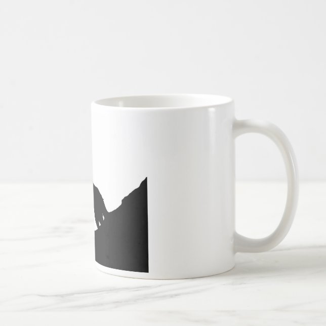 Lone Wolf Stehend auf einem Hügel Kaffeetasse (Rechts)