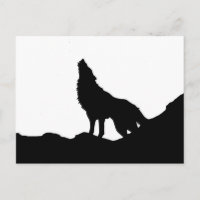 Lone Wolf Stehend auf einem Hügel