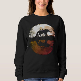 Lone Wolf unter Vollmond Sweatshirt