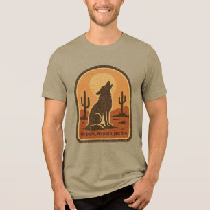 Lone Wolf Wüsten Szene – “Kein Rudel, kein Pfad, n Tri-Blend Shirt
