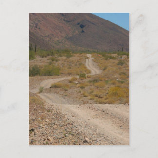 Lonely Desert Road 01 Postkarte