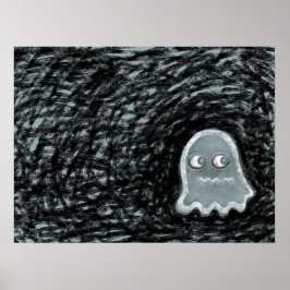Lonely Ghost Art Poster