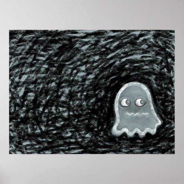 Lonely Ghost Art Poster (Vorne)