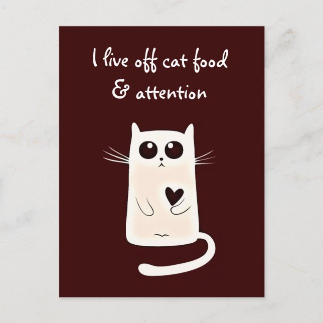 Lonely Hearts Cat Quote Postkarte (Vorderseite)