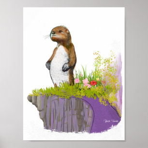 Lonely Otter Poster