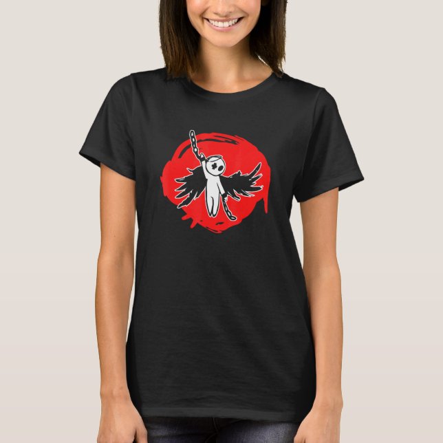 Lonely Sad Emo Gothic Angel T-Shirt (Vorderseite)