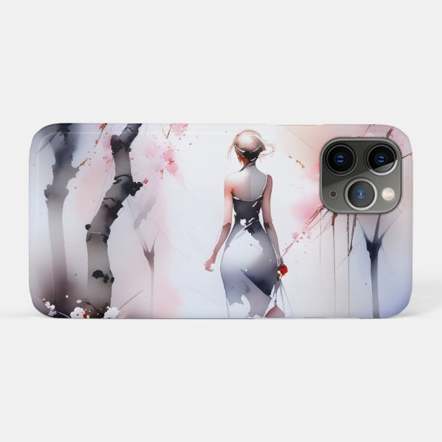 Lonely Woman Walking Case-Mate iPhone Hülle (Rückseite (Horizontal))