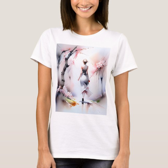 Lonely Woman Walking T-Shirt (Vorderseite)