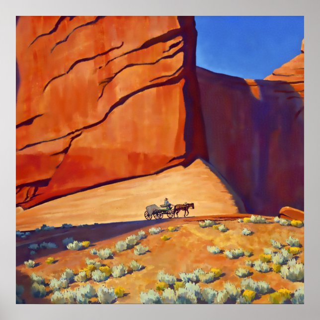 "Lonesome Journey" Western Art von Maynard Dixon Poster (Vorne)