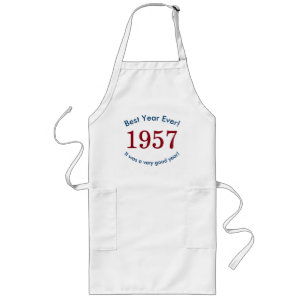 Long 1957 ♥ Meilleure année ! 60e anniversaire tablier 