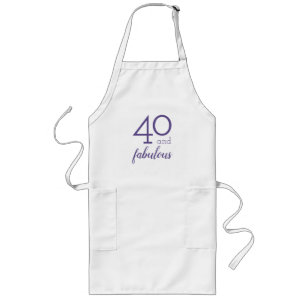 Long 40 et fabuleux, violet et tablier blanc
