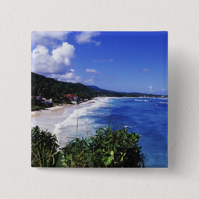 Long Bay, Port Antonio, Jamaika Button (Vorderseite)