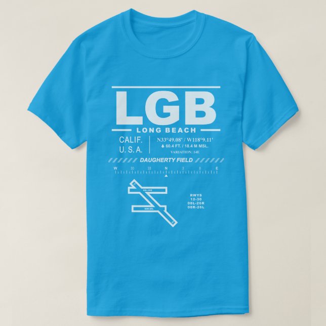 Long Beach Airport - Daugherty Field LGB T - Shirt (Design vorne)