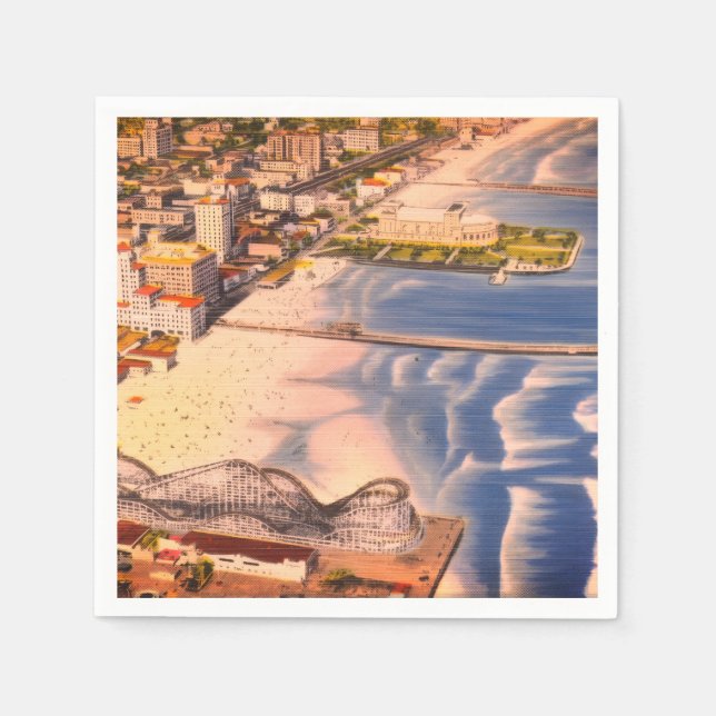 Long Beach, CA Boardwalk (California Dream) -> Lon Serviette (Vorderseite)
