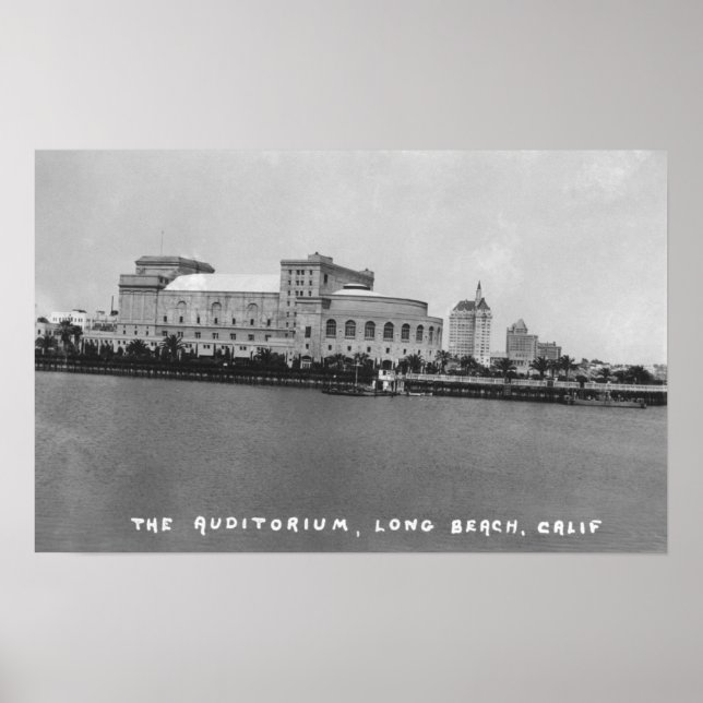 Long Beach, California Auditorium View Fotograf Poster (Vorne)