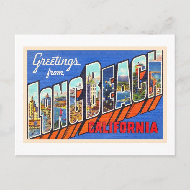 Long Beach California CA Large Letter Postcard Postkarte (Vorderseite)