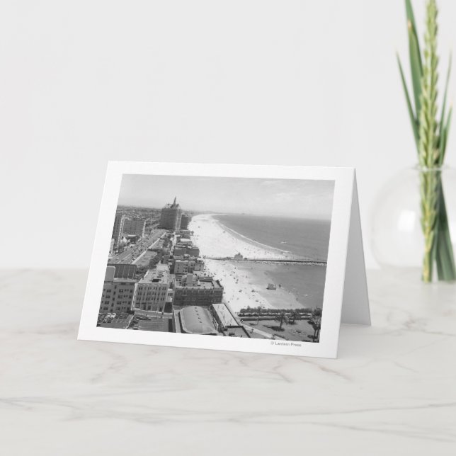 Long Beach, California Coastline and Beach Karte (Vorderseite)