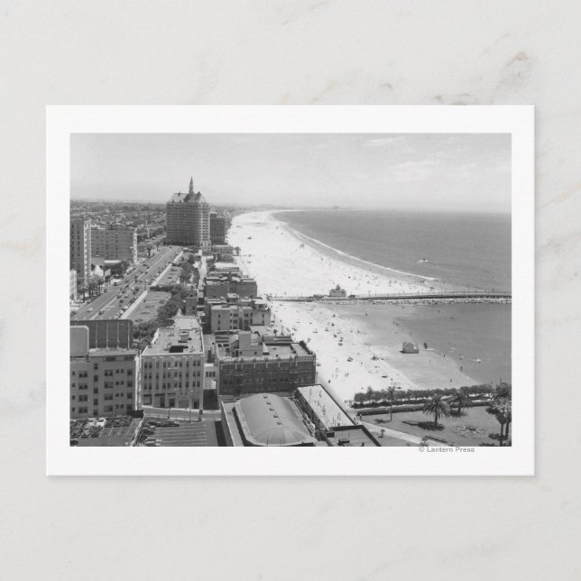 Long Beach, California Coastline and Beach Postkarte (Vorderseite)