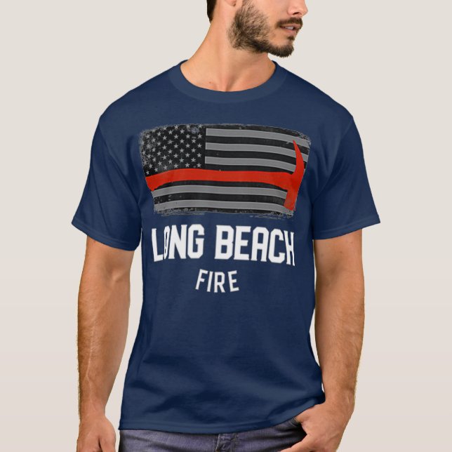Long Beach California Fire Rescue Department T-Shirt (Vorderseite)