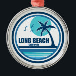 Long Beach California Palm Tree Birds Ornament Aus Metall<br><div class="desc">Long Beach ist ein riesiger Spielplatz im Herzen von Südkalifornien. Von eklektischen Stadtvierteln bis hin zu Sandstränden finden Sie Long Beach als städtischen Spielplatz am Ufer.</div>