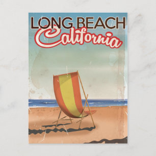 Long Beach California Reiseplakat Postkarte