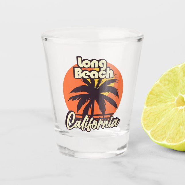 Long Beach California Schnapsglas (Vorderseite)