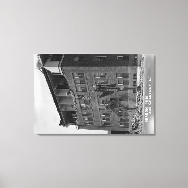 Long Beach, California View Sharon Inn Leinwanddruck (Vorderseite)