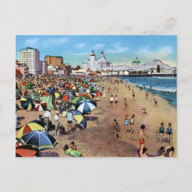 Long Beach California Vintag Postkarte (Vorderseite)