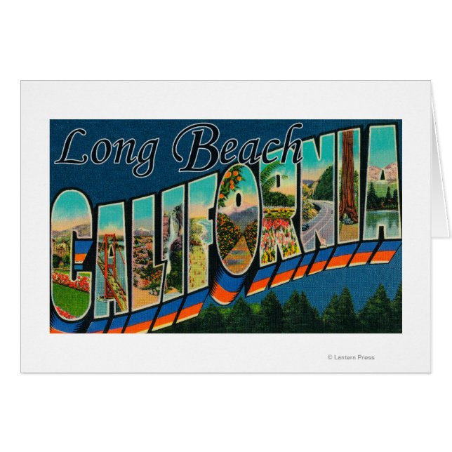 Long Beach, Californie - Scènes de grandes lettres (Devant horizontal)
