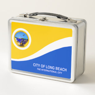 Long Beach City Flagge Metall Brotdose