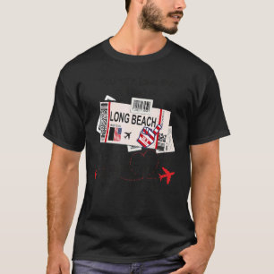 Long Beach Girl Long Beach Boarding Pass T-Shirt
