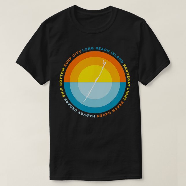 Long Beach Island Barnegat Light Beach Haven Sunse T-Shirt (Design vorne)