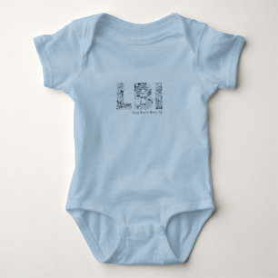 Long Beach Island NJ Illustration Baby Einteiler