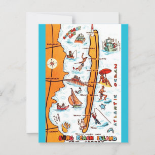 Long Beach Island NJ Postkarte