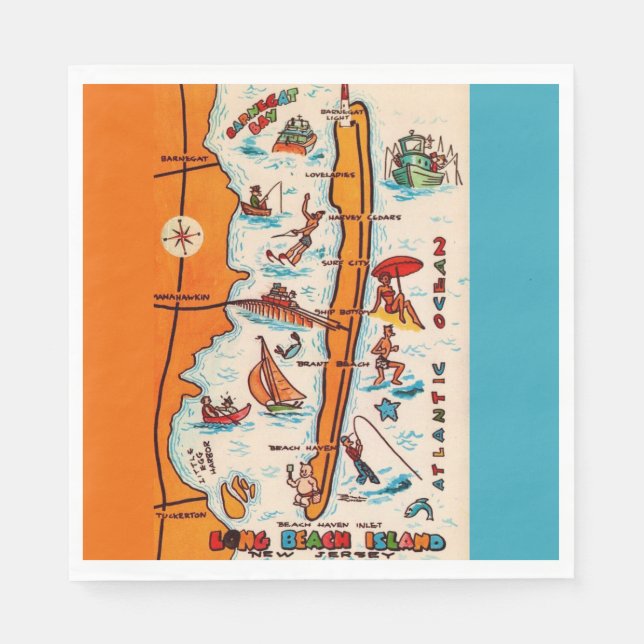 Long Beach Island NJ  Serviette (Vorderseite)