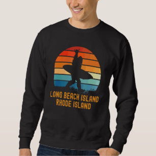 Long Beach Island Rhode Island Sasquatch Souvenir Sweatshirt