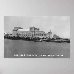 Long Beach, Kalifornien Auditoriums-Ansicht Poster