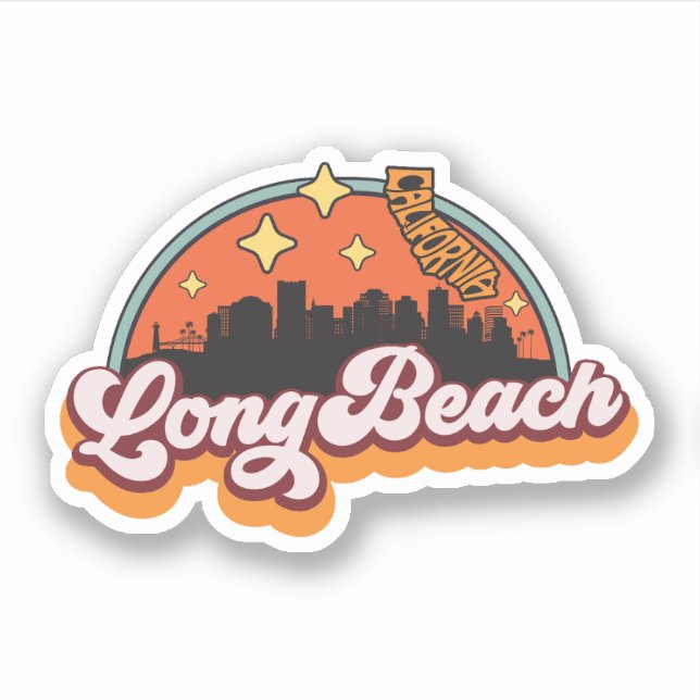 Long Beach, Kalifornien Aufkleber (Vorderseite)