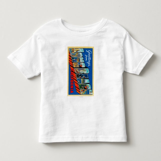 Long Beach, Kalifornien - große Buchstabe-Szenen 2 Kleinkind T-shirt (Vorderseite)
