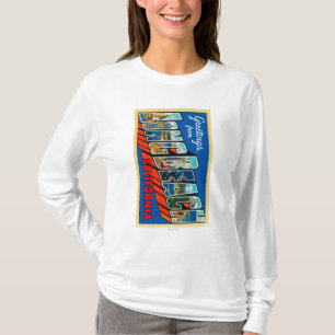 Long Beach, Kalifornien - große Buchstabe-Szenen T-Shirt