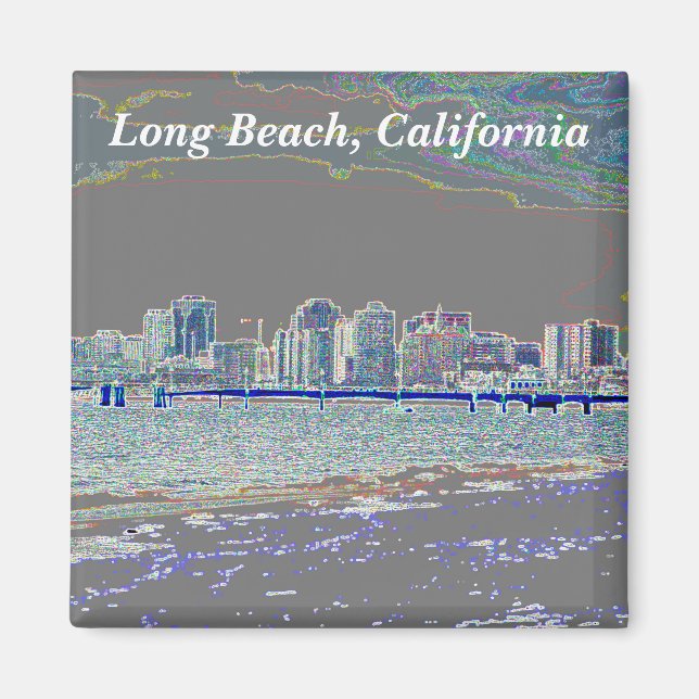 Long Beach, Kalifornien Magnet (Vorne)