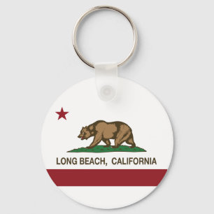 Long Beach Kalifornien Republik-Flagge Schlüsselanhänger