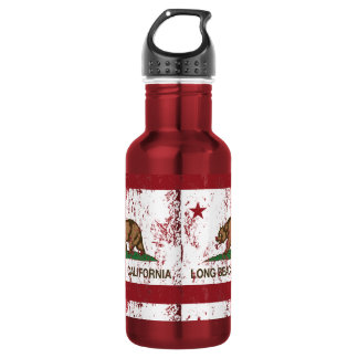 Long Beach Kalifornien Republik-Flagge Trinkflasche