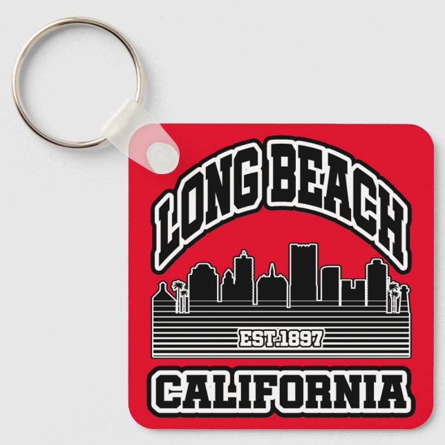 Long Beach, Kalifornien Schlüsselanhänger (Vorderseite)