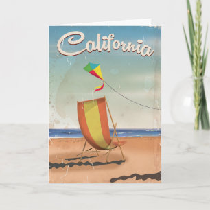 Long Beach Kalifornien Vintage-Reiseposter Feiertagskarte