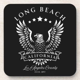 Long Beach Los Angeles Landkreis Kalifornien Vinta Getränkeuntersetzer