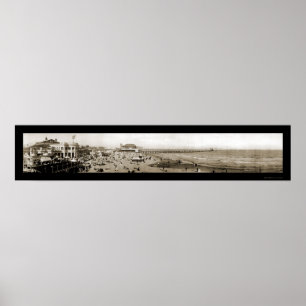Long Beach Pier CA Foto 1907 Poster