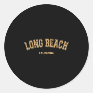 Long Beach Sports Uni Style auf Long Beach Runder Aufkleber